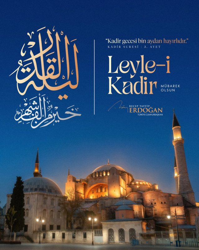 Cumhurbaşkanı Erdoğan’dan Kadir Gecesi Mesajı