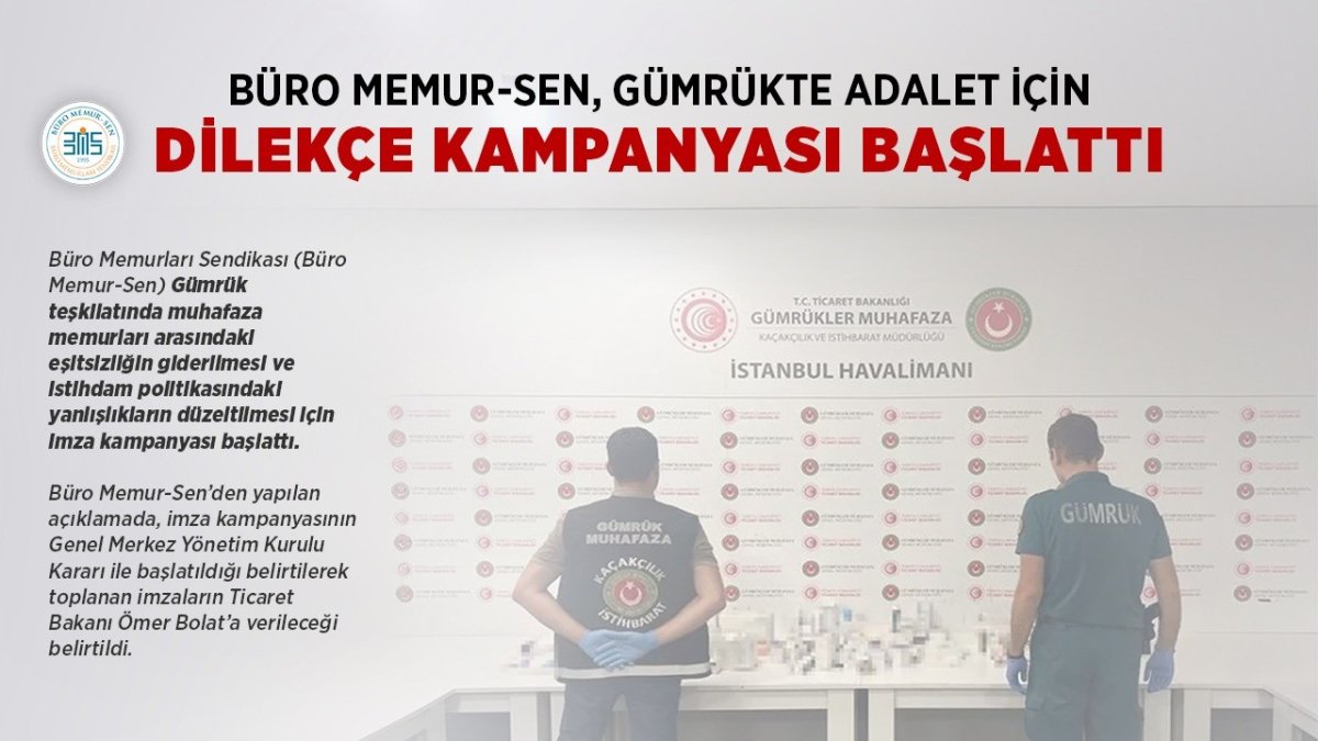 Büro Memur-Sen’den Gümrükte Eşitsizlik Tepkisi
