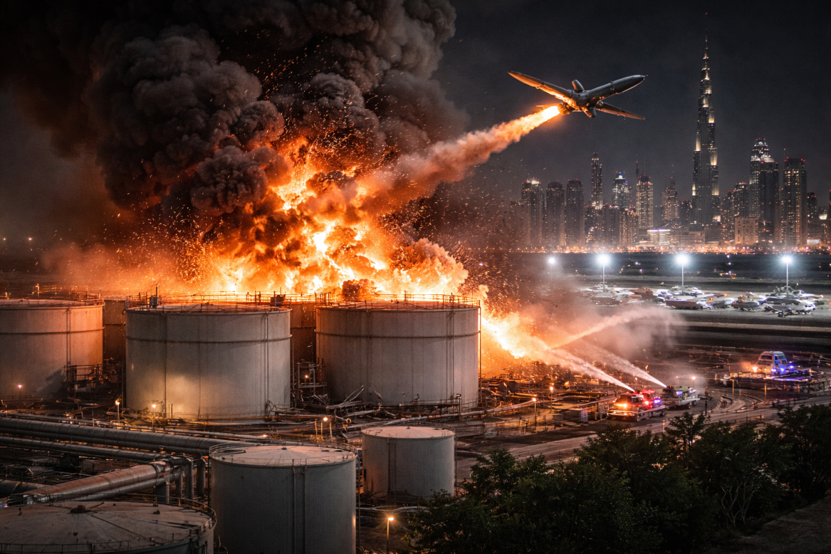 Dubai Havalimanı Yakınındaki Yakıt Tankına İHA Saldırısı: Yangın Çıktı
