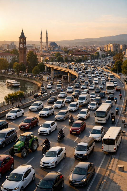 Eskişehir'deki Araç Sayısı 400 Bine Yaklaştı
