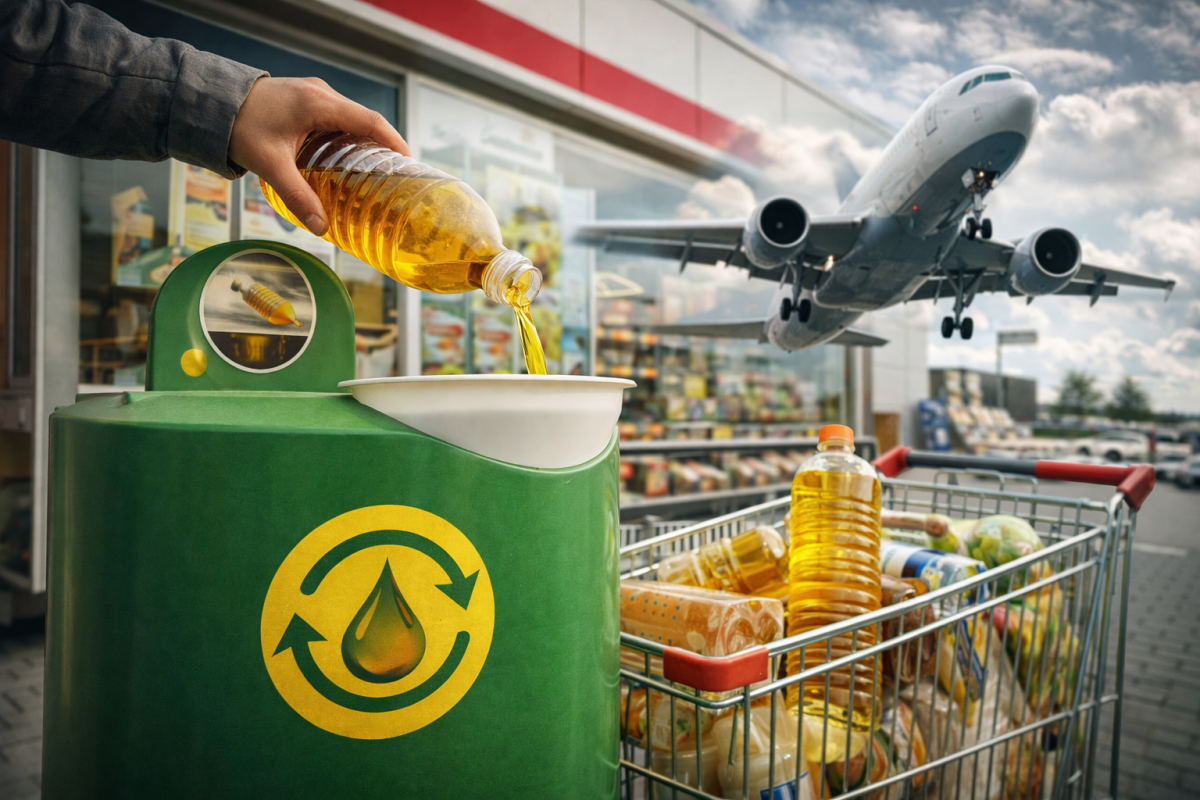 Atık Yağlar Marketlerde Toplanacak, Havacılık Yakıtına Dönüşecek