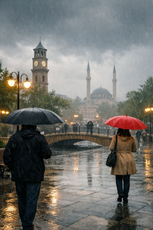 Eskişehir'de Hava Çok Bulutlu Ve Yağışlı Olacak